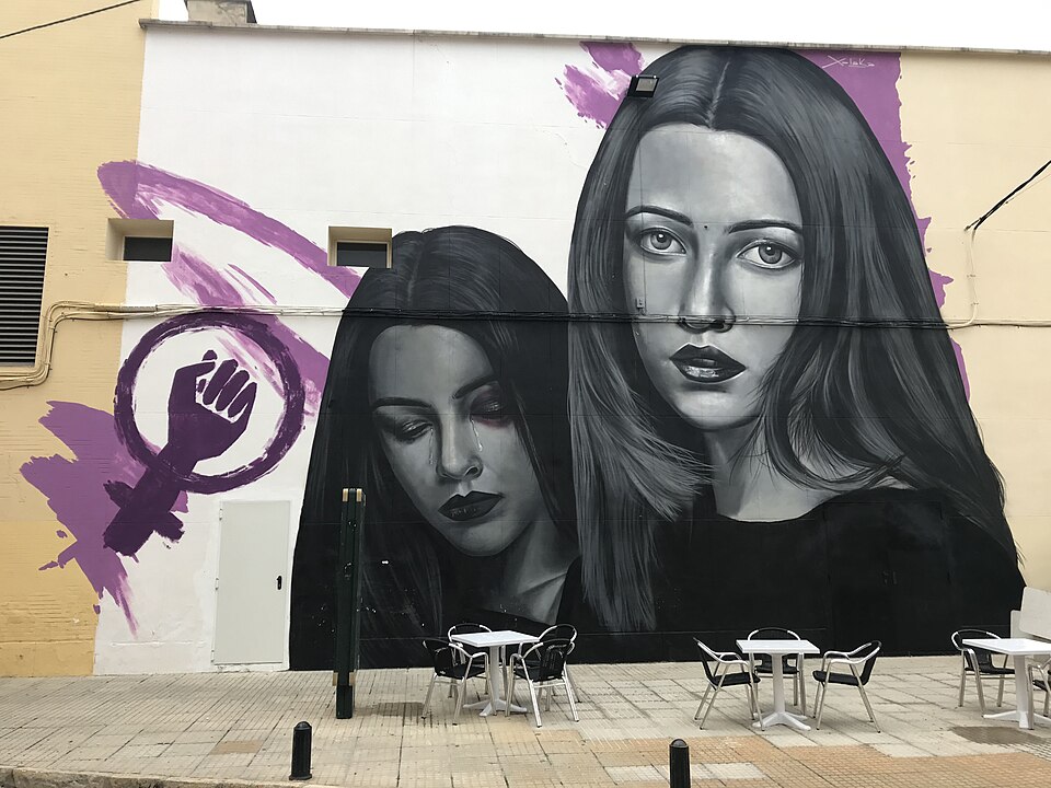 Mural against the abuse of women