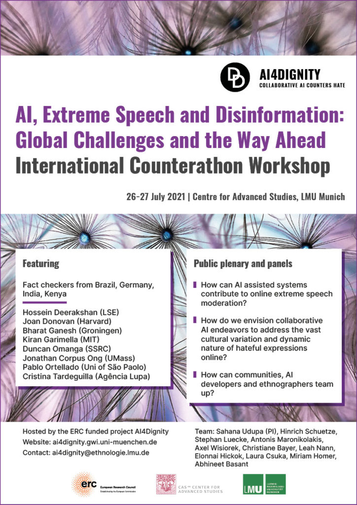 ARTIFICIAL INTELLIGENCE, EXTREME SPEECH AND ONLINE CONTENT MODERATION: INTERNATIONAL WORKSHOP